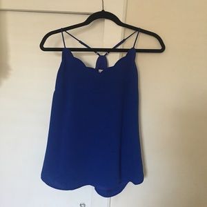 JCrew Scalloped Cami Top in Cobalt